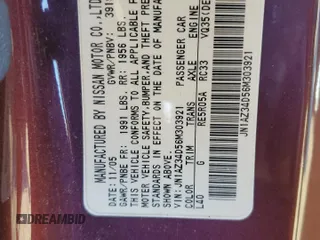 2006 Nissan 350Z Touring with VIN JN1AZ34D56M303921, listed as a Copart auction lot 88340445 with 78,731 mi miles and Salvage Title. Bid and sale history available at carsss.com. Image 12.