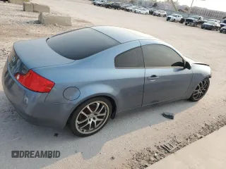 2005 Infiniti G35 Coupe with VIN JNKCV54E85M403143, listed as a Copart auction lot 64476634 with 206,226 mi miles and Salvage Title. Bid and sale history available at carsss.com. Image 3.