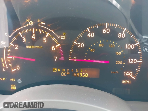 2005 Infiniti QX56 with VIN 5N3AA08AX5N810084, listed as a IAAI auction lot 41862041 with 168,958 mi miles. Bid and sale history available at carsss.com. Image 7.