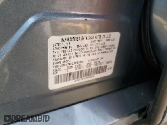2018 Infiniti Q50 3.0t LUXE with VIN JN1EV7AP2JM360458, listed as a Copart auction lot 49479765 with 43,793 mi miles and Salvage Title. Bid and sale history available at carsss.com. Image 12.