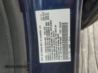 2018 Honda Ridgeline RTL-E z VIN 5FPYK3F77JB010683, wystawiony jako Copart lot #41814265 z przebiegiem 73 414 mil mil oraz Szkoda całkowita • Salvage title. Historia ofert i sprzedaży dostępna na DreamBid. Obrazek 12.