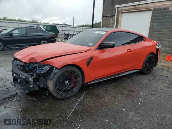 2024 BMW M4 Competition xDrive with VIN WBS43AZ09RCN92164, listed as a Copart auction lot 71997664 with 9,970 mi miles and Salvage Title. Bid and sale history available at carsss.com. Image 1.