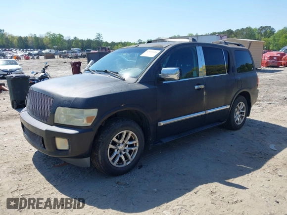 2005 Infiniti QX56 with VIN 5N3AA08C35N807884, listed as a IAAI auction lot 42040020 with 218,483 mi miles and . Bid and sale history available at DreamBid. Image 2.