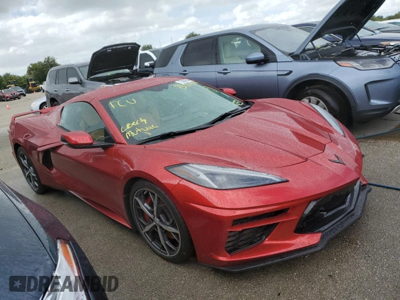 2021 Chevrolet Corvette 3LT with VIN 1G1YC2D43M5124610, listed as a Copart auction lot 73884544 with 0 mi miles and Salvage Title. Bid and sale history available at carsss.com. Image 4.