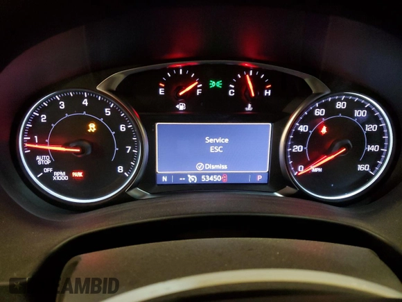 2023 GMC Terrain SLE with VIN 3GKALTEG4PL125913, listed as a Copart auction lot 57597685 with 53,450 mi miles and Salvage title. Bid and sale history available at DreamBid. Image 9.