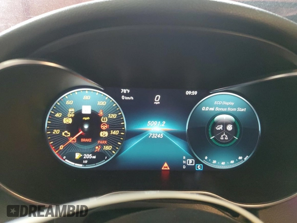 2019 Mercedes-Benz C 300 z VIN 55SWF8DB6KU283459, wystawiony jako Copart lot #50158515 z przebiegiem 73 245 mil mil oraz Szkoda całkowita • Salvage title. Historia ofert i sprzedaży dostępna na DreamBid. Obrazek 9.