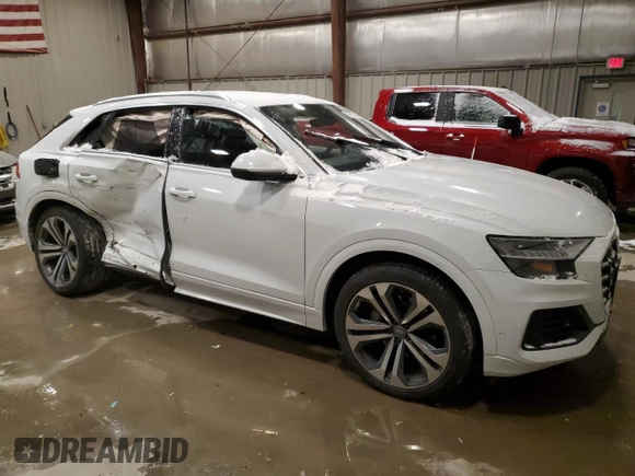 2019 Audi Q8 Prestige z VIN WA1CVAF13KD035710, wystawiony jako Copart lot #82997264 z przebiegiem Nie podano mil oraz Szkoda całkowita • Salvage title. Historia ofert i sprzedaży dostępna na DreamBid. Obrazek 4.