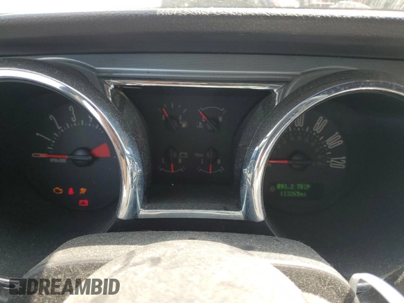 2005 Ford Mustang Deluxe with VIN 1ZVFT84NX55182674, listed as a Copart auction lot 54628895 with 113,265 mi miles and Clean Title. Bid and sale history available at carsss.com. Image 9.