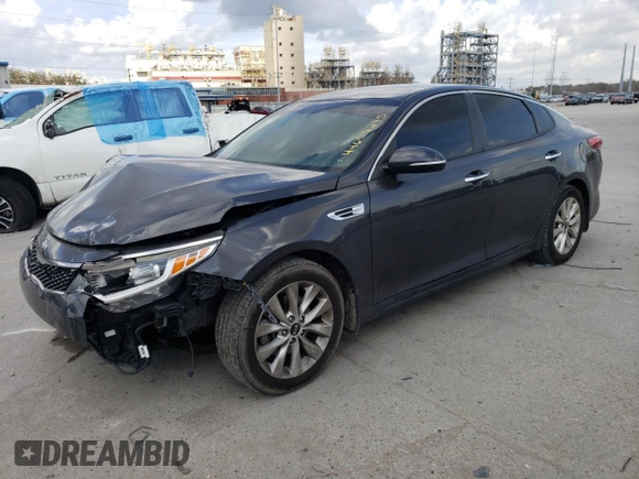 2018 Kia Optima S with VIN 5XXGT4L3XJG239610, listed as a Copart auction lot 44654245 with 117,806 mi miles and Salvage Title. Bid and sale history available at carsss.com. Image 1.