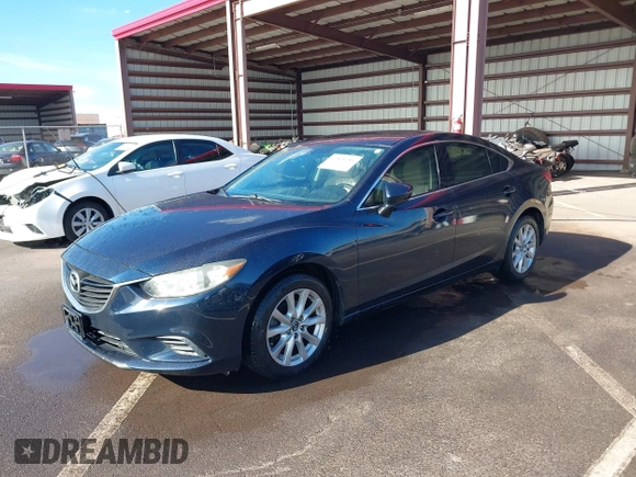 2015 Mazda 6 i Sport with VIN JM1GJ1U56F1203730, listed as a IAAI auction lot 41848281 with 93,150 mi miles. Bid and sale history available at carsss.com. Image 2.