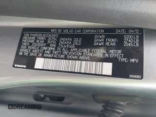 2012 Volvo XC60 3.2L с VIN YV4952DL6C2342972, выставлен на аукционе IAAI как лот 42319291 с пробегом 140 471 миль миль и . История ставок и продаж доступна на DreamBid. Изображение 9.