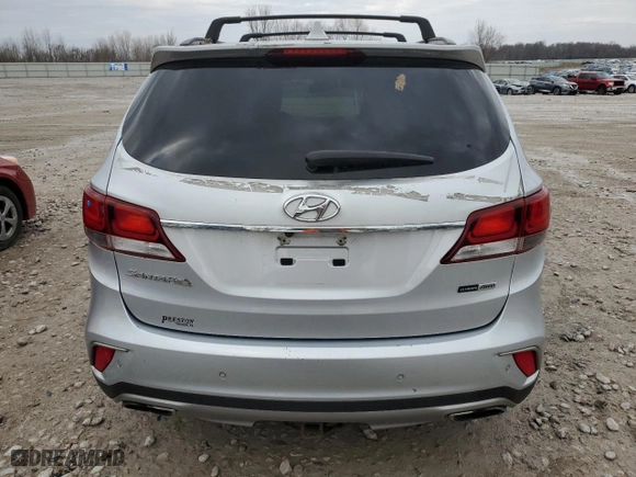 2017 Hyundai Santa Fe Limited Ultimate with VIN KM8SRDHF9HU229792, listed as a Copart auction lot 50763035 with 124,200 mi miles and Clean Title. Bid and sale history available at carsss.com. Image 6.