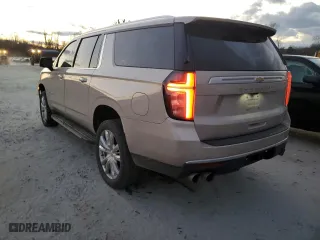 2021 Chevrolet Suburban High Country with VIN 1GNSKGKL9MR146750, listed as a Copart auction lot 41587165 with 89,110 mi miles and Salvage Title. Bid and sale history available at carsss.com. Image 2.