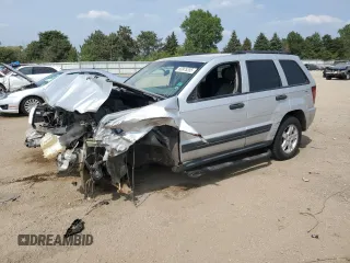 2005 Jeep Grand Cherokee Laredo z VIN 1J4GR48KX5C581833, wystawiony jako Copart lot #60975355 z przebiegiem 149 993 mil mil oraz Szkoda całkowita • Salvage title. Historia ofert i sprzedaży dostępna na DreamBid. Obrazek 1.