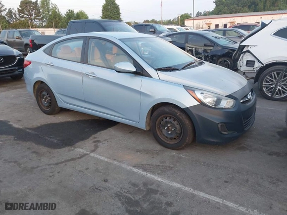 2012 Hyundai Accent GLS with VIN KMHCT4AE1CU201372, listed as a IAAI auction lot 42096676 with 83,254 mi miles. Bid and sale history available at carsss.com. Image 1.
