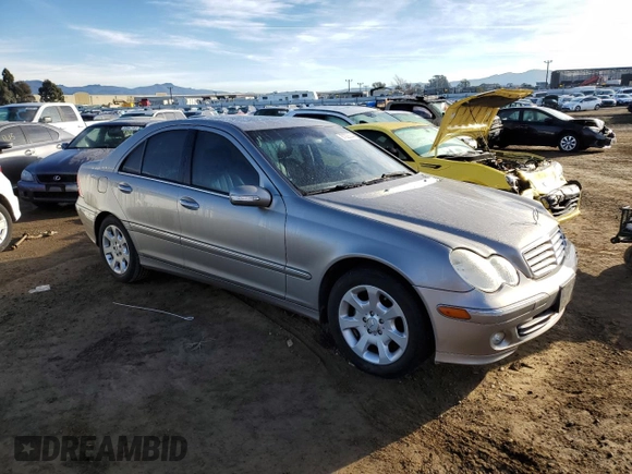 2005 Mercedes-Benz C 240 with VIN WDBRF61J45A741882, listed as a Copart auction lot 87228244 with 94,595 mi miles and Salvage Title. Bid and sale history available at DreamBid. Image 4.