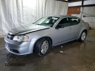2014 Dodge Avenger SE with VIN 1C3CDZAB3EN127118, listed as a Copart auction lot 62887665 with 104,919 mi miles and Salvage title. Bid and sale history available at DreamBid. Image 1.