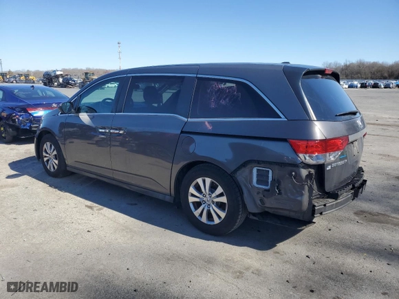2014 Honda Odyssey EX-L with VIN 5FNRL5H62EB017699, listed as a Copart auction lot 50366905 with 119,957 mi miles and Salvage Title. Bid and sale history available at carsss.com. Image 2.