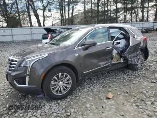 2019 Cadillac XT5 Luxury AWD with VIN 1GYKNDRS7KZ244257, listed as a Copart auction lot 46689485 with 45,608 mi miles and Salvage Title. Bid and sale history available at carsss.com. Image 1.