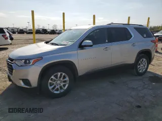 2020 Chevrolet Traverse LT Cloth z VIN 1GNEVGKW4LJ218210, wystawiony jako Copart lot #53721545 z przebiegiem 46 354 mil mil oraz Szkoda całkowita • Salvage title. Historia ofert i sprzedaży dostępna na DreamBid. Obrazek 1.