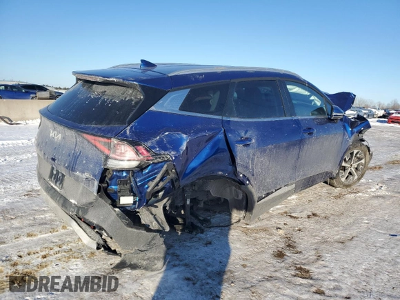 2024 Kia Sportage EX with VIN 5XYK3CDF7RG210456, listed as a Copart auction lot 45816055 with 23,891 mi miles and Salvage Title. Bid and sale history available at DreamBid. Image 3.