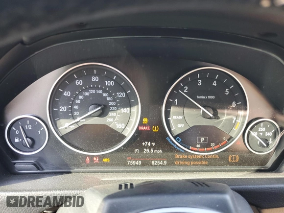 2016 BMW 4 Series 428i with VIN WBA3V7C57G5A28065, listed as a Copart auction lot 47091245 with 75,949 mi miles and Salvage title. Bid and sale history available at DreamBid. Image 9.
