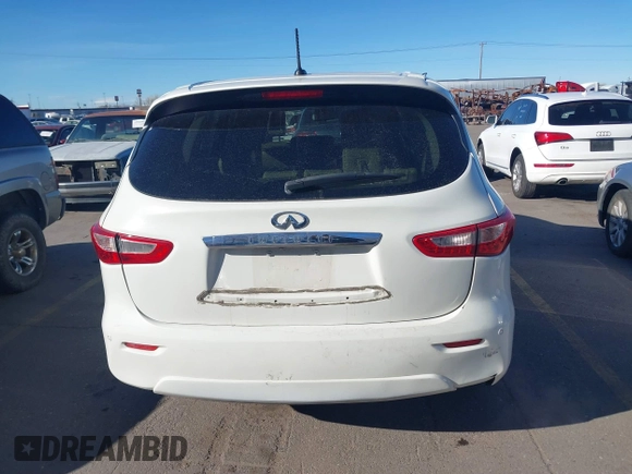 2013 Infiniti JX35 with VIN 5N1AL0MMXDC322380, listed as a IAAI auction lot 41862620 with 168,436 mi miles. Bid and sale history available at carsss.com. Image 15.