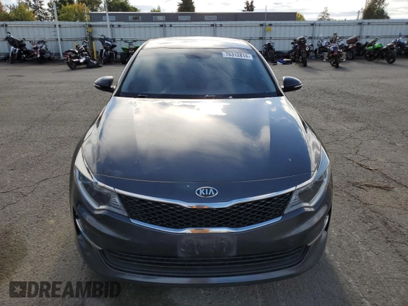 2017 Kia Optima LX with VIN 5XXGT4L32HG156845, listed as a Copart auction lot 76312814 with 124,810 mi miles and Clean Title. Bid and sale history available at carsss.com. Image 5.