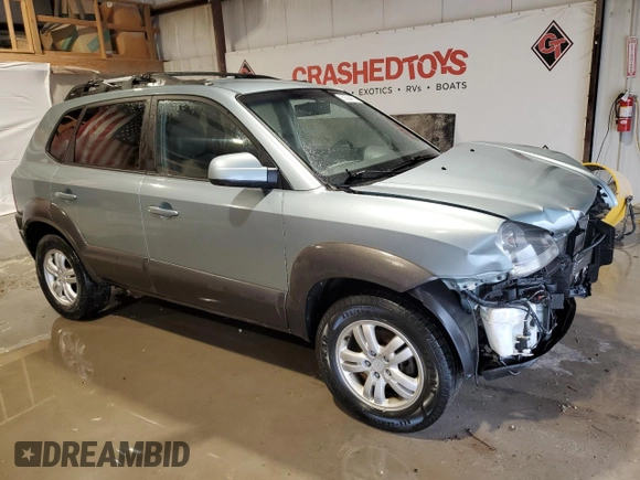 2007 Hyundai Tucson SE with VIN KM8JN12D27U491472, listed as a Copart auction lot 51324115 with 106,894 mi miles and Salvage Title. Bid and sale history available at carsss.com. Image 4.