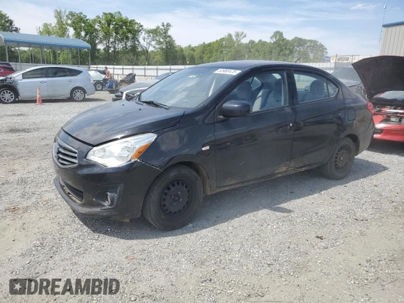2017 Mitsubishi Mirage ES with VIN ML32F3FJ3HHF05462, listed as a Copart auction lot 53980475 with 116,548 mi miles and Salvage title. Bid and sale history available at DreamBid. Image 1.