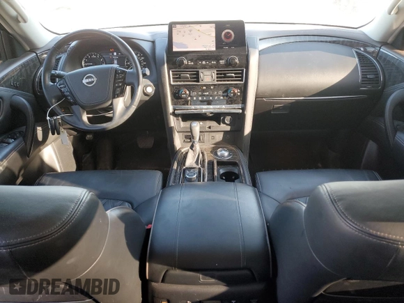 2021 Nissan Armada Platinum with VIN JN8AY2DB5M9795010, listed as a Copart auction lot 85246394 with 53,892 mi miles and Salvage Title. Bid and sale history available at carsss.com. Image 8.