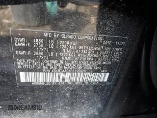 2024 Subaru Outback with VIN 4S4BTAACXR3196826, listed as a Copart auction lot 46057585 with 12,655 mi miles and Salvage title. Bid and sale history available at DreamBid. Image 12.