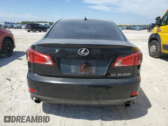 2012 Lexus IS 250 with VIN JTHCF5C24C5053795, listed as a Copart auction lot 51798535 with 139,567 mi miles and Salvage Title. Bid and sale history available at DreamBid. Image 6.