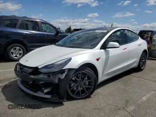 2022 Tesla Model 3 Long Range with VIN 5YJ3E1EB4NF139023, listed as a Copart auction lot 51410345 with 54,789 mi miles and Salvage Title. Bid and sale history available at DreamBid. Image 1.