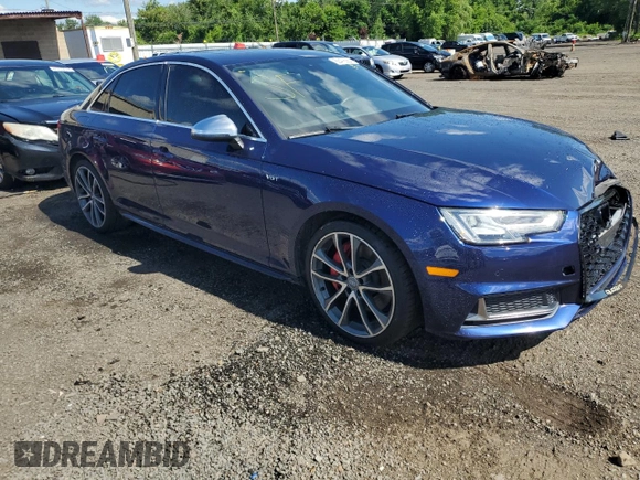 2018 Audi S4 Premium Plus with VIN WAUB4AF48JA001810, listed as a Copart auction lot 60475564 with 100,498 mi miles and Salvage Title. Bid and sale history available at carsss.com. Image 4.