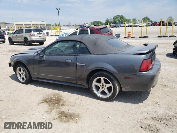 2003 Ford Mustang GT Deluxe with VIN 1FAFP45X43F387520, listed as a Copart auction lot 56302185 with 134,537 mi miles and Salvage title. Bid and sale history available at DreamBid. Image 2.