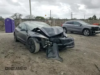2024 Tesla Model 3 with VIN 5YJ3E1EA5RF742432, listed as a Copart auction lot 47646525 with 3,792 mi miles and Non Repairable. Bid and sale history available at DreamBid. Image 11.
