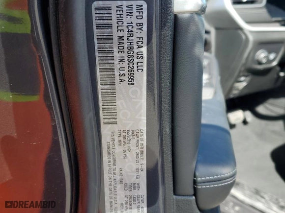 2025 Jeep Grand Cherokee Limited with VIN 1C4RJHBG8SC269958, listed as a Copart auction lot 46905845 with 951 mi miles and Salvage Title. Bid and sale history available at carsss.com. Image 15.