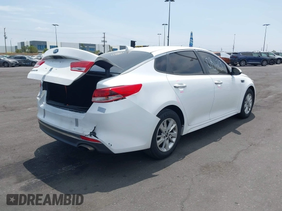 2018 Kia Optima LX z VIN 5XXGT4L32JG213616, wystawiony jako IAAI lot #42408629 z przebiegiem 130 163 mil mil oraz . Historia ofert i sprzedaży dostępna na DreamBid. Obrazek 4.