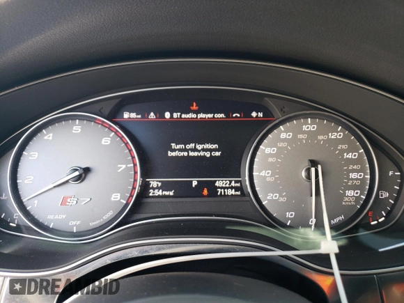 2018 Audi S7 Prestige z VIN WAU2FAFC1JN090694, wystawiony jako Copart lot #72414024 z przebiegiem 71 184 mil mil oraz Szkody całkowita. Historia ofert i sprzedaży dostępna na DreamBid. Obrazek 9.