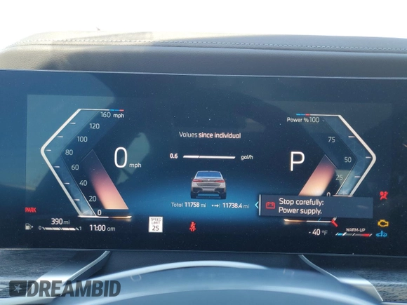 2023 BMW 7 Series 740i with VIN WBA23EH02PCL92695, listed as a Copart auction lot 49352065 with 11,758 mi miles and Salvage title. Bid and sale history available at DreamBid. Image 9.