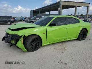 2023 Dodge Charger Scat Pack Widebody with VIN 2C3CDXGJXPH653583, listed as a Copart auction lot 47770575 with 2,532 mi miles and Salvage Title. Bid and sale history available at carsss.com. Image 1.