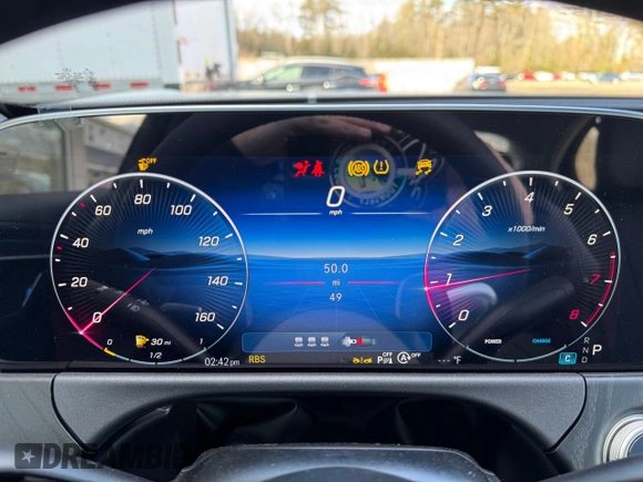 2025 Mercedes-Benz E 350 with VIN W1KLF4HB9SA111397, listed as a Copart auction lot 48554255 with 50 mi miles and Clean Title. Bid and sale history available at DreamBid. Image 8.