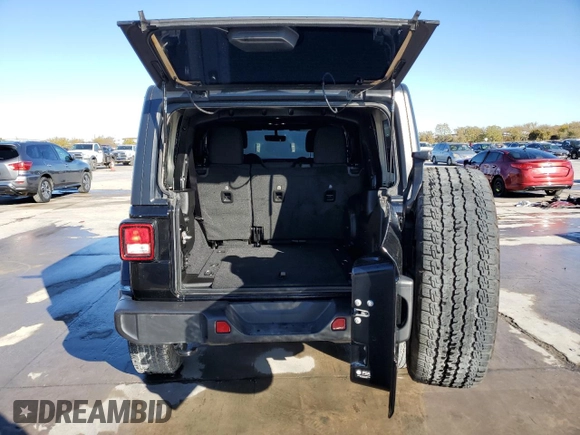 2022 Jeep Wrangler Unlimited Sahara with VIN 1C4HJXEN5NW145438, listed as a Copart auction lot 84207384 with 38,964 mi miles and Non repairable. Bid and sale history available at DreamBid. Image 6.