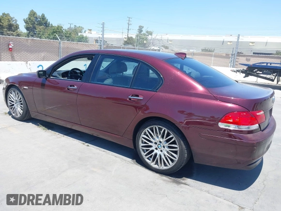 2007 BMW 7 Series 750Li with VIN WBAHN83527DT77312, listed as a IAAI auction lot 42571093 with 136,164 mi miles and . Bid and sale history available at DreamBid. Image 3.