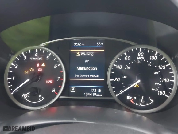 2019 Nissan Sentra S with VIN 3N1AB7AP2KY451283, listed as a IAAI auction lot 41775863 with 104,419 mi miles. Bid and sale history available at carsss.com. Image 7.
