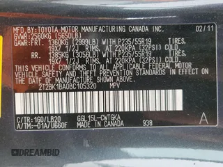 2011 Lexus RX 350 with VIN 2T2BK1BA0BC105320, listed as a Copart auction lot 60102895 with 163,008 mi miles and Salvage title. Bid and sale history available at DreamBid. Image 14.