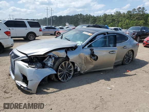 2022 Lexus LS with VIN JTHD51FF0N5015983, listed as a Copart auction lot 52412295 with 0 mi miles and Salvage Title. Bid and sale history available at carsss.com. Image 1.