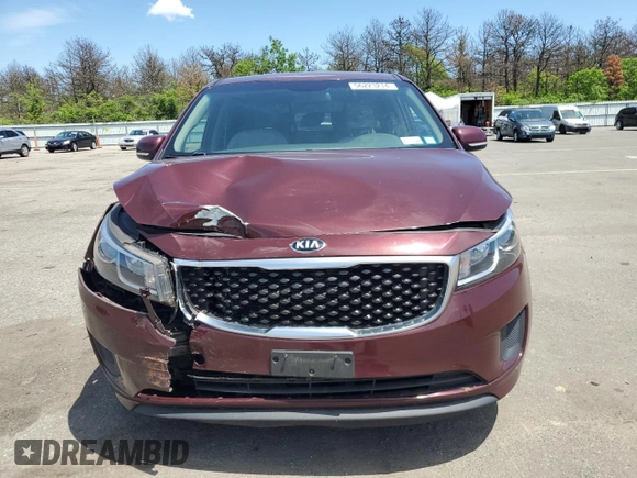 2018 Kia Sedona LX with VIN KNDMB5C19J6390544, listed as a Copart auction lot 56223214 with 0 mi miles and Salvage Title. Bid and sale history available at carsss.com. Image 5.