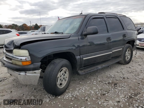 2005 Chevrolet Tahoe LS with VIN 1GNEC13V15R173529, listed as a Copart auction lot 84908724 with 0 mi miles and Salvage Title. Bid and sale history available at carsss.com. Image 1.
